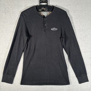 Real tree‎ Thermal Shirt Men’s Size S Black Long Sleeve Base Layer Waffle Knit